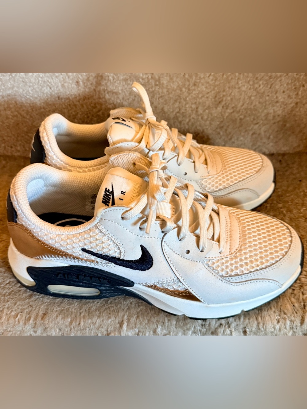 Nike Air Max Excee Phantom Metallic Gold Sneakers DZ2619-001 Women's Size 7
